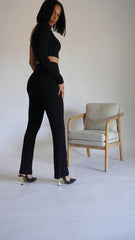 Black Long Sleeve Tall Queen Set