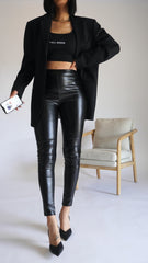 Tall Queen Faux Leather Leggings